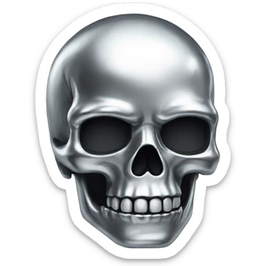 Skull made out of chrome sticker