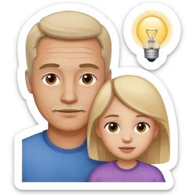 padre con su hija sticker