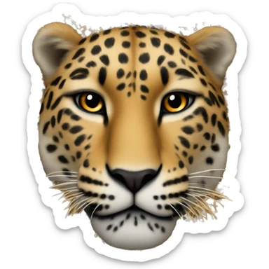 un cœur motif léopard  sticker