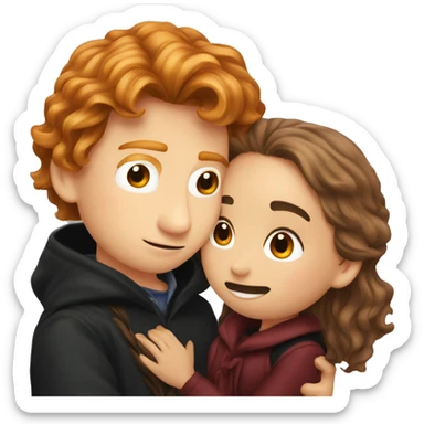 Hermione Granger kissing Ron Weasley  sticker