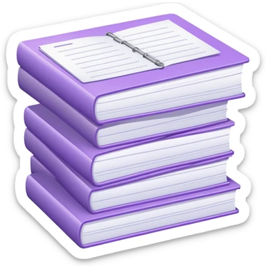 legal pale purple paperwork sticker
