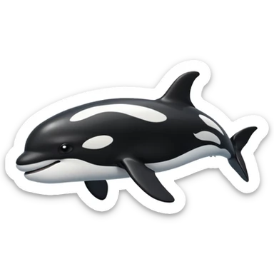 Orca without the eyes sticker