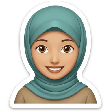 🙂 this emoji with hijab 🙂 sticker