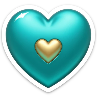 Teal heart with Canadian dollars sticker