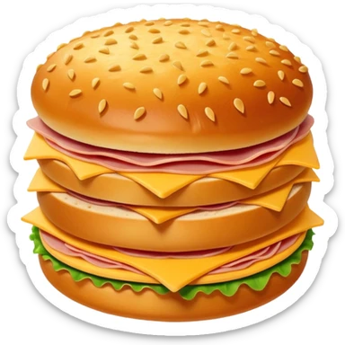 a round sandwich with crimped edges sticker