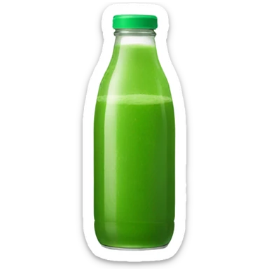 Bottled green juice sticker