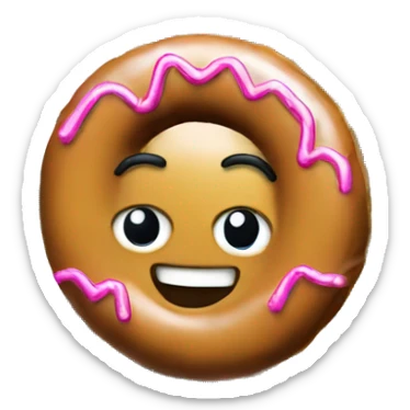 Donuts are hanging on the Christmas tree sticker