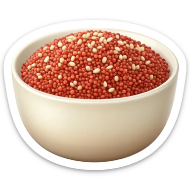 a bowl of red & white small grain quinoa sticker