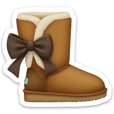 Uggs with a bow sticker