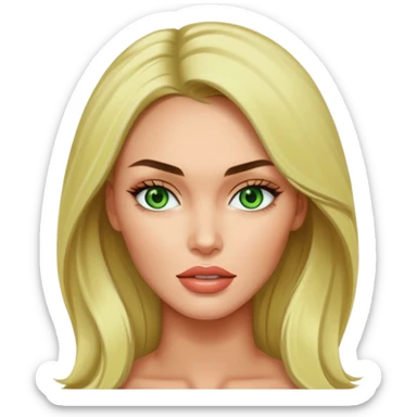 Blonde megan fox with green eyes sticker