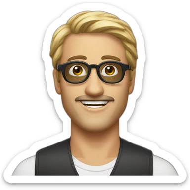 maire homme lunettes sticker