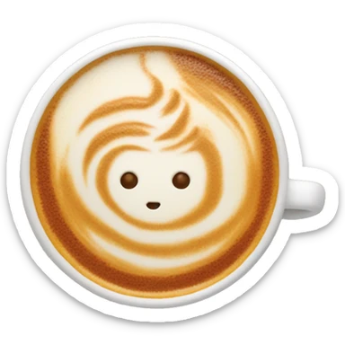 pumpkin spice latte from top view sticker