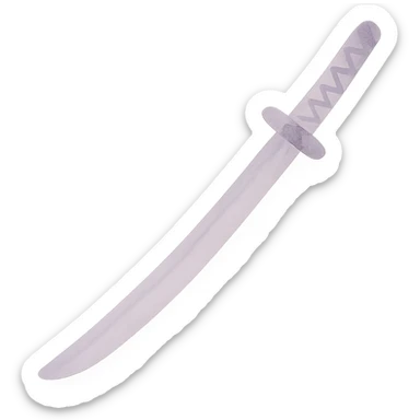 purple katana, painterly style sticker