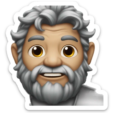 Unite the gray dwarf and the devil's face sticker