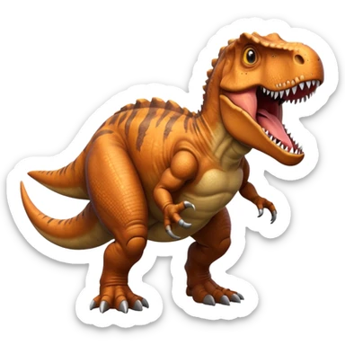 A t-rex with a big arm sticker