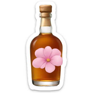 Whisky with pale pink flower sticker