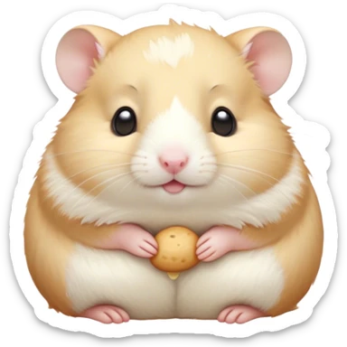 Meme-Worthy Cute Sleeping Cream Hamster Portrait Emoji, Head resting peacefully with a contented smile, showcasing a delightfully compact build and a luxuriously soft cream fur, eyes shut in a serene nap, Simplified yet hilariously adorable features, highly detailed, glowing with a soft, drowsy light, high shine, relaxed and utterly lovable, stylized with an air of playful laziness, bright and heartwarming, soft glowing outline, capturing the essence of a comically sleepy hamster, so meme-worthy it feels like it could instantly become the next viral sensation of adorable slumber! sticker