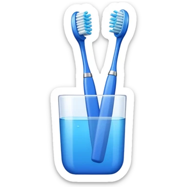 blue Toothbrush sticker