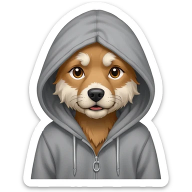homeless dog with torn hoodie


 sticker