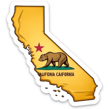 State Shape of California  sticker