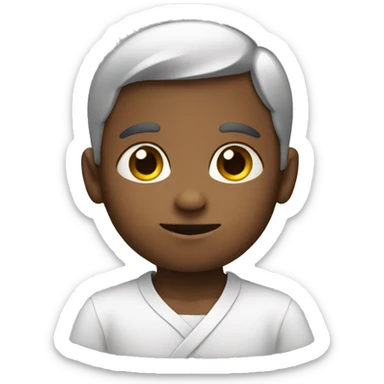 face with hands crossed infant sticker