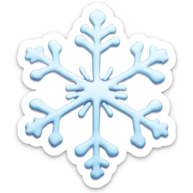 Melting snowflake sticker