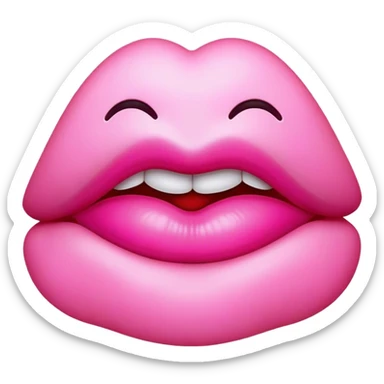 pink kiss emoji  sticker