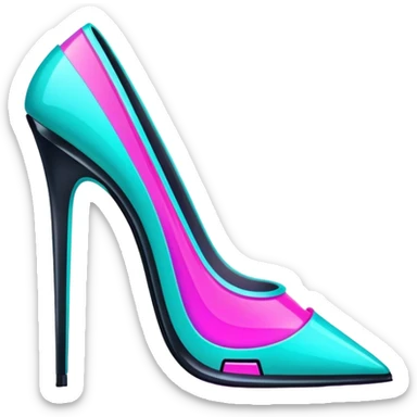 neon cyberpunk style 
stiletto sticker