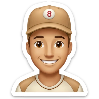 Happy to see his friend more manly sticker