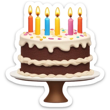 Aestetic birthday cake  sticker