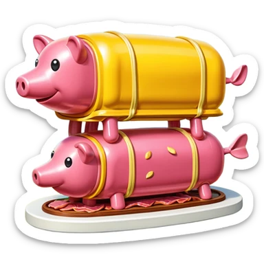  SPAM meat jeff koons style sculpture fine art french landscape  sticker