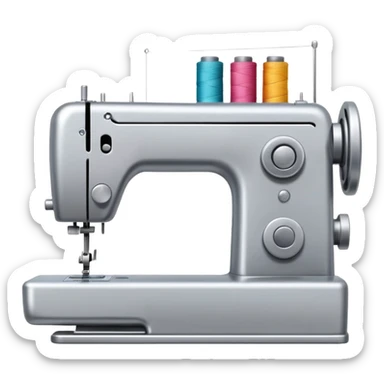 sewing machine needle with thread sticker