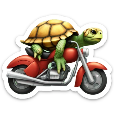 Tortoise on a motorbike  sticker