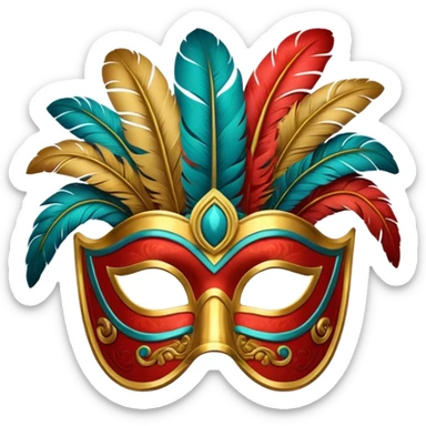 ancient Roman party masks sticker