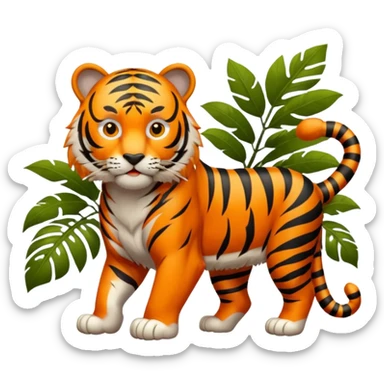 jungle wild tiger sticker