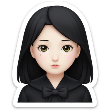 jirai kei bow emoji no face sticker