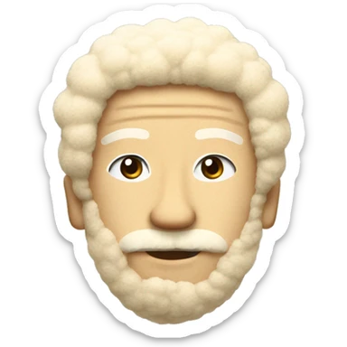 beige sherpa pillow sticker