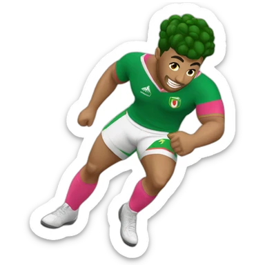 homme avec un maillot de algerie rose sticker