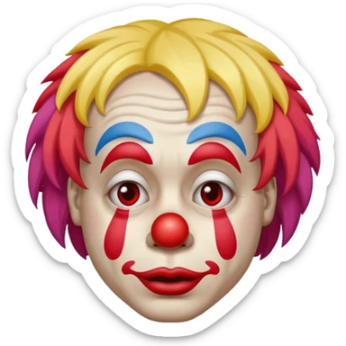 Sad clown emoji sticker