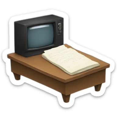 the writing the end in a tv sticker