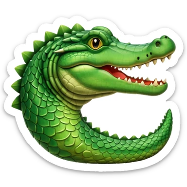 crocodile side view sticker
