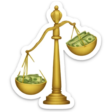libra with money on both sides sticker