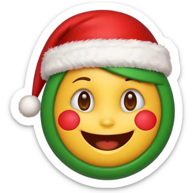 Cute christmas emoji sticker
