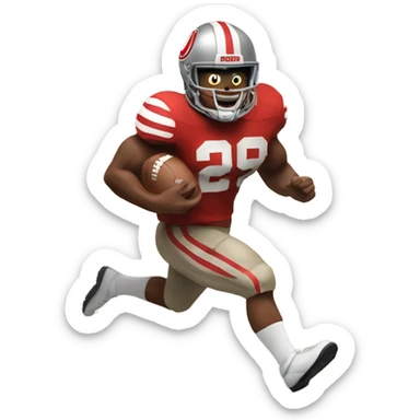 Brutus the buckeye running towards me sticker