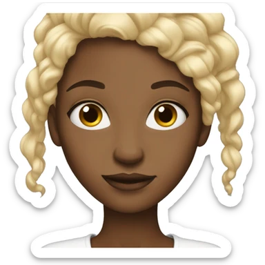 Beautiful Black girl with blonde hair sticker