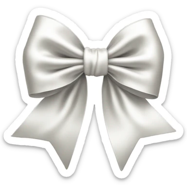 white satin bow sticker