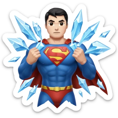 Superman vs ice sticker