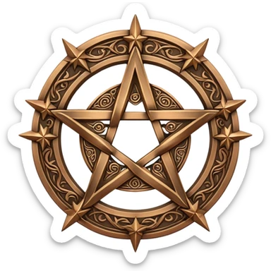 Eight star pentacle sticker