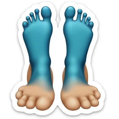 feet with 18 toes sticker