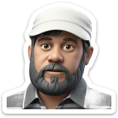 striped shirt portrait of man sticker